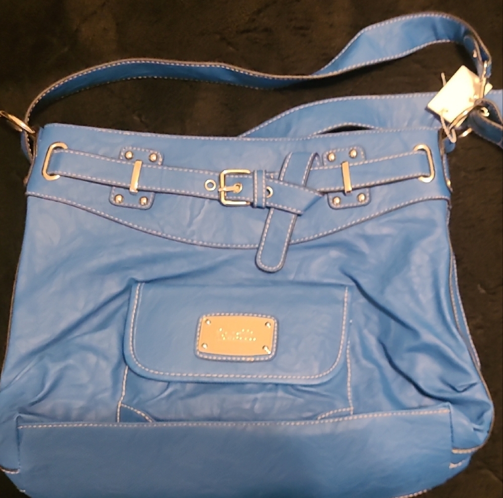 Rosetti Blue Shoulder Bag with Buckle Detail